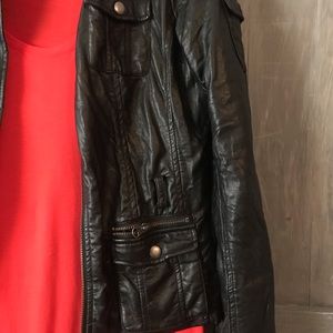 Faux leather jacket